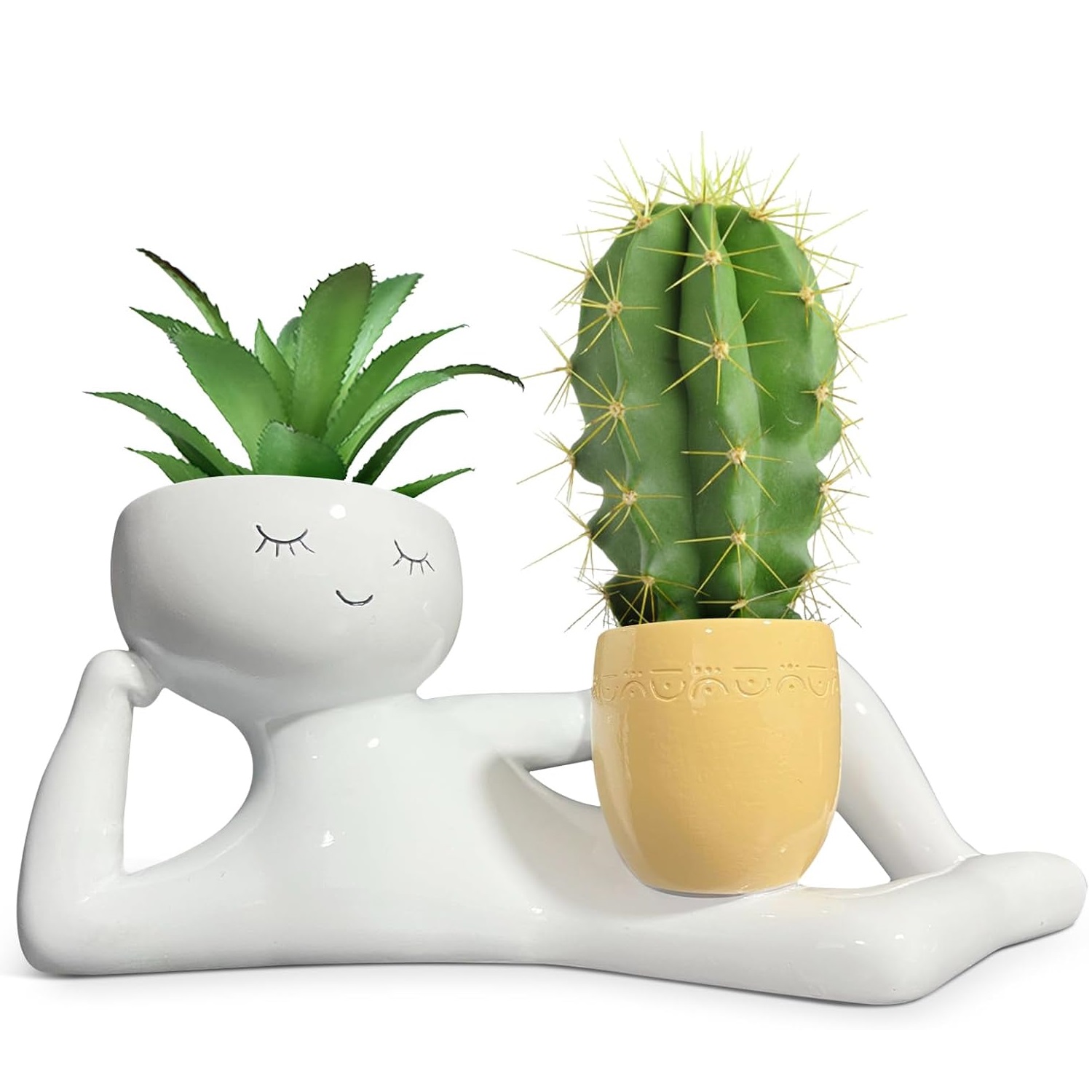 Cactus Mix Pot - Pot Tanaman Unik Lazy Little Guy