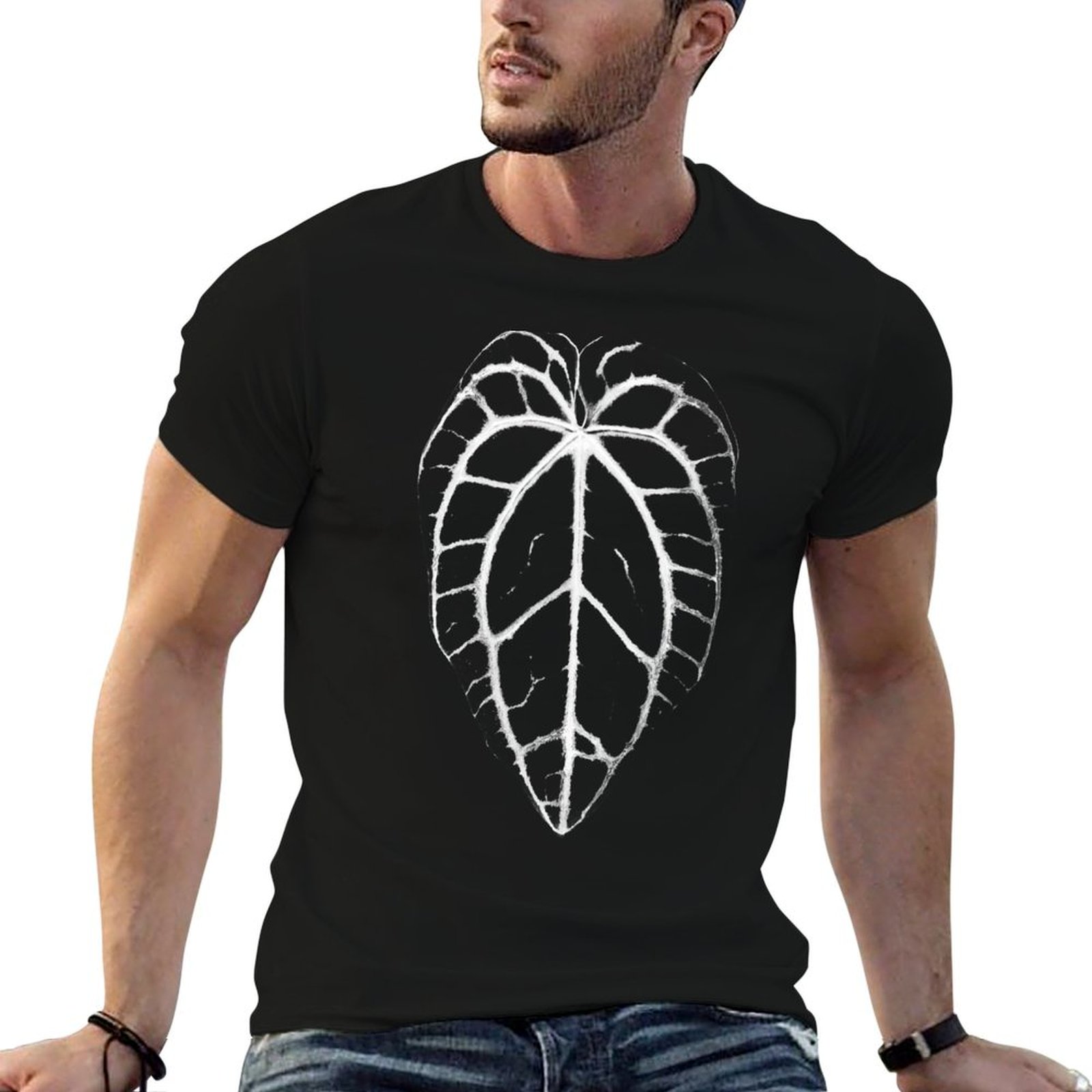 Anthurium Crystallinum - ANTHURIUM CRYSTALLINUM VEINS T-Shirt Kaos Lengan
