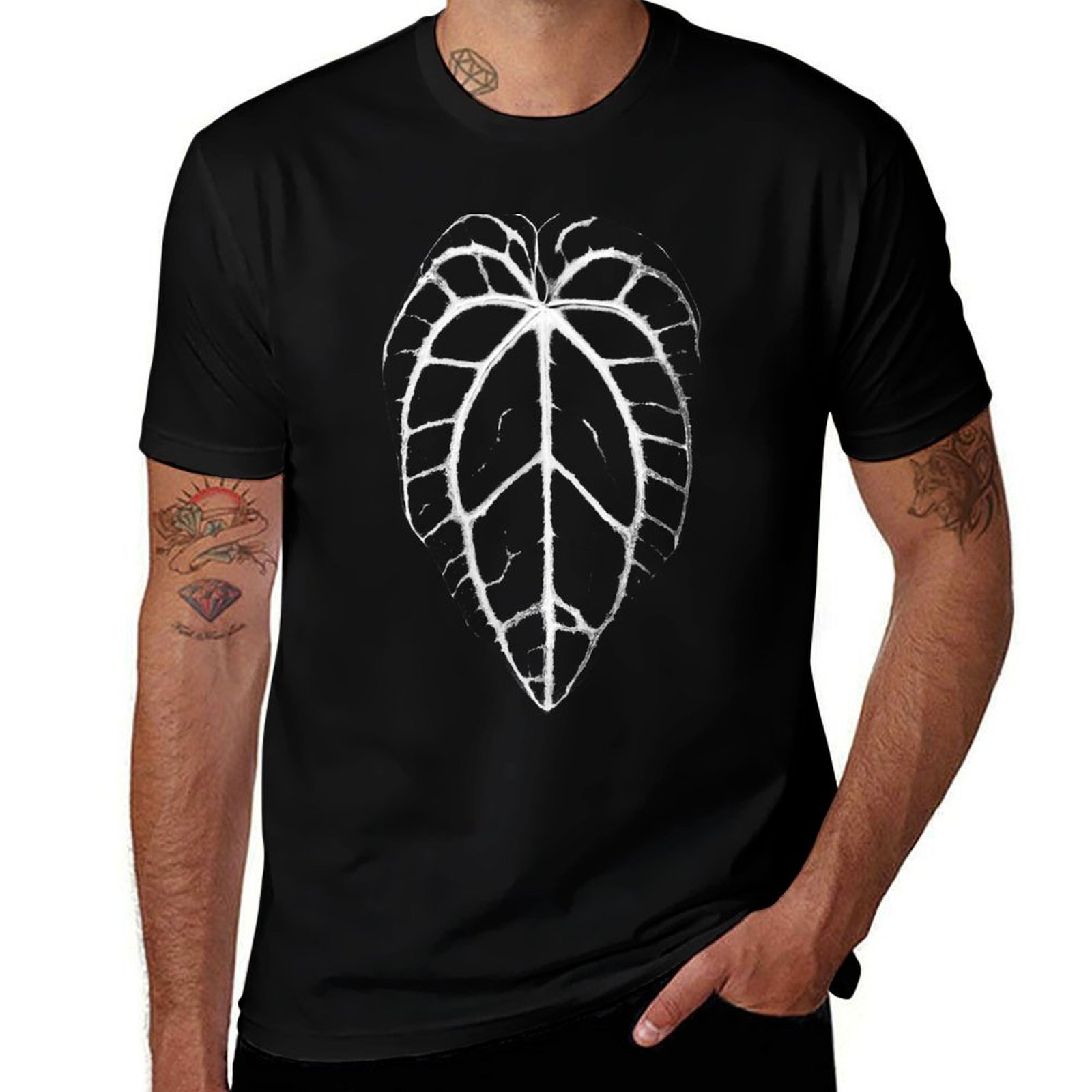 Anthurium Crystallinum - Kaos ANTHURIUM CRYSTALLINUM VEINS Pakaian Kasual